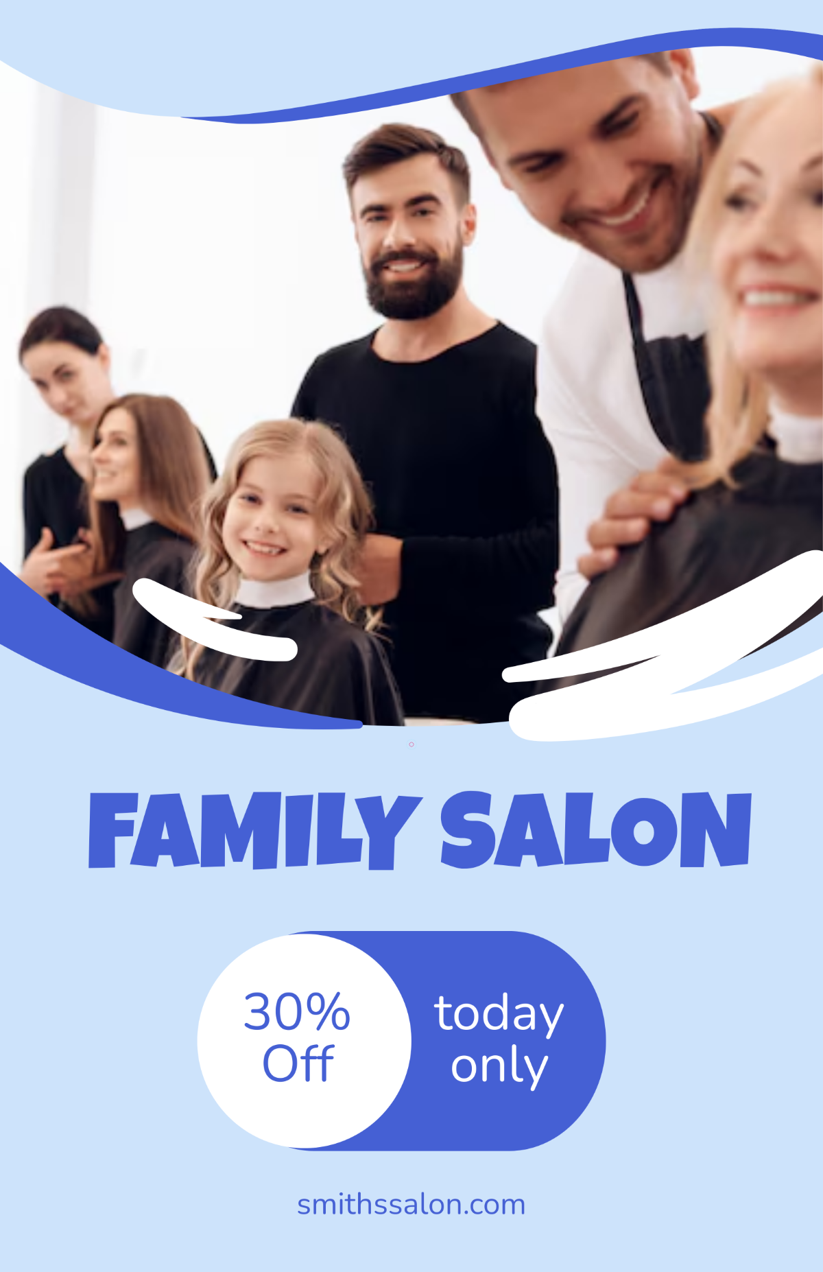 Free Family Salon Poster Template