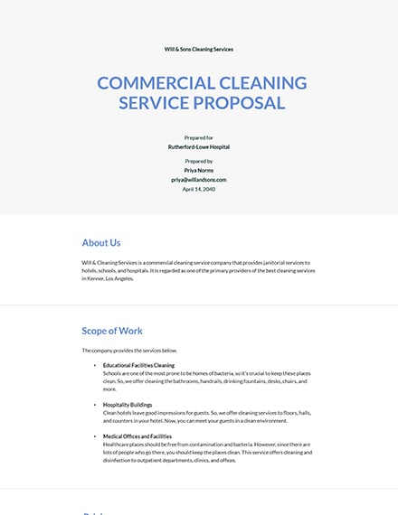 10  Commercial Proposal PDF Templates Free Downloads Template net