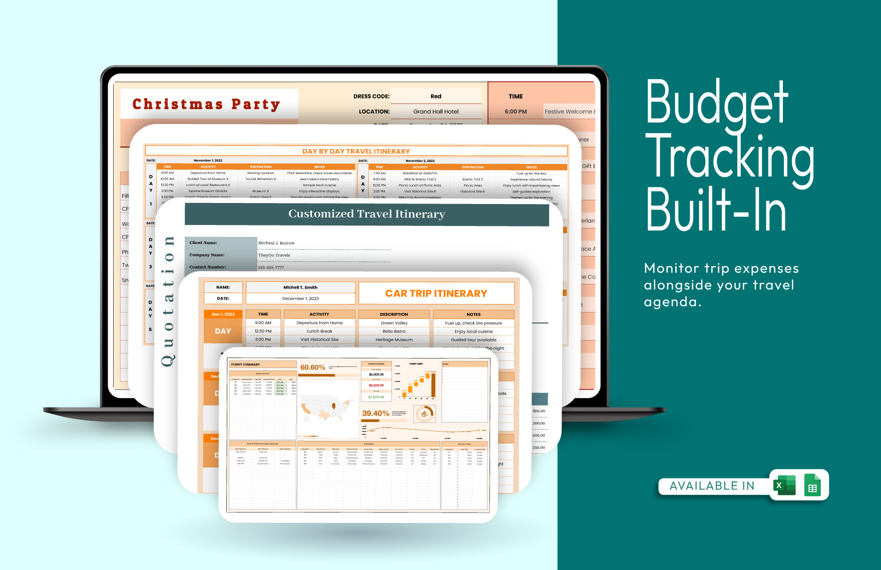 20+ Travel & Itinerary Planner Template Bundle