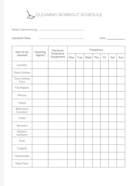 Emergency Drill Workout Schedule Template: Download 128+ Schedules in ...