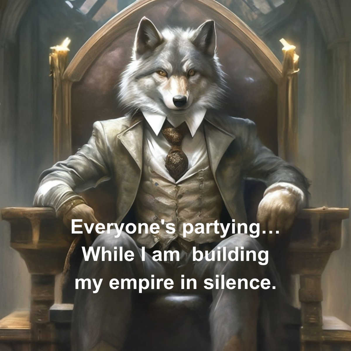 Free Alpha Wolf Meme Template
