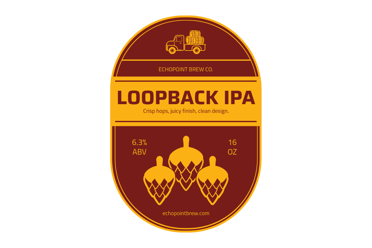 Free Modern Beer Company Label Template