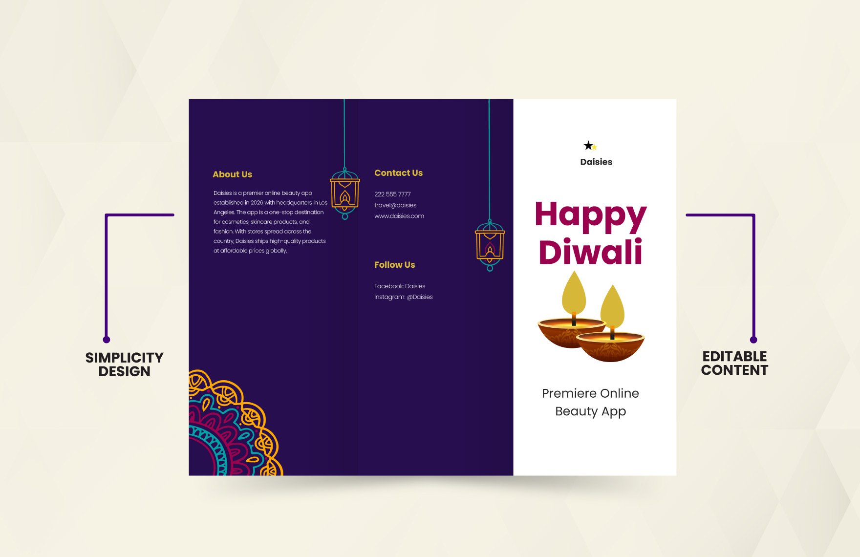 Diwali Brochure Template