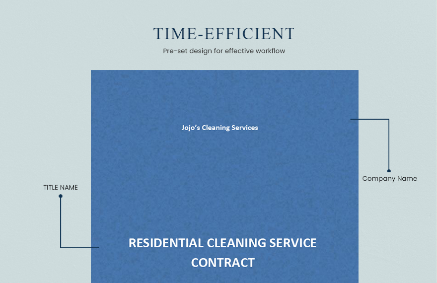 Cleaning Services Contract Self Employed Template