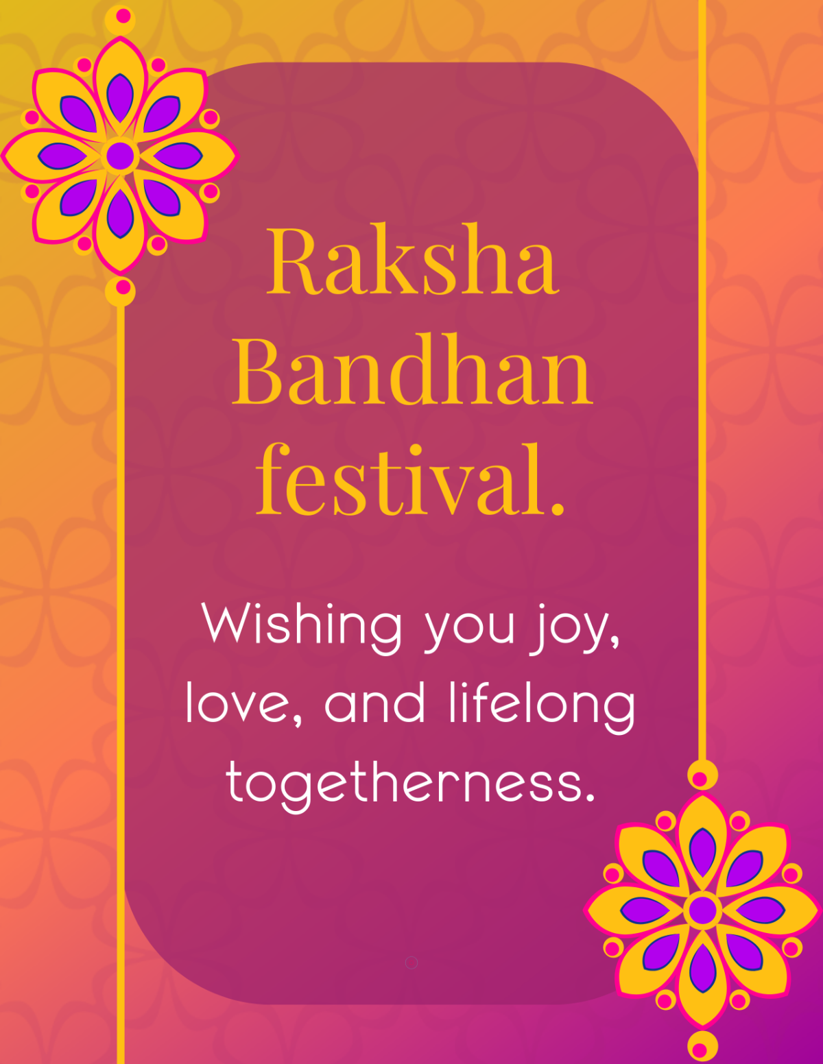 Free Raksha Bandhan Wishes Flyer Template
