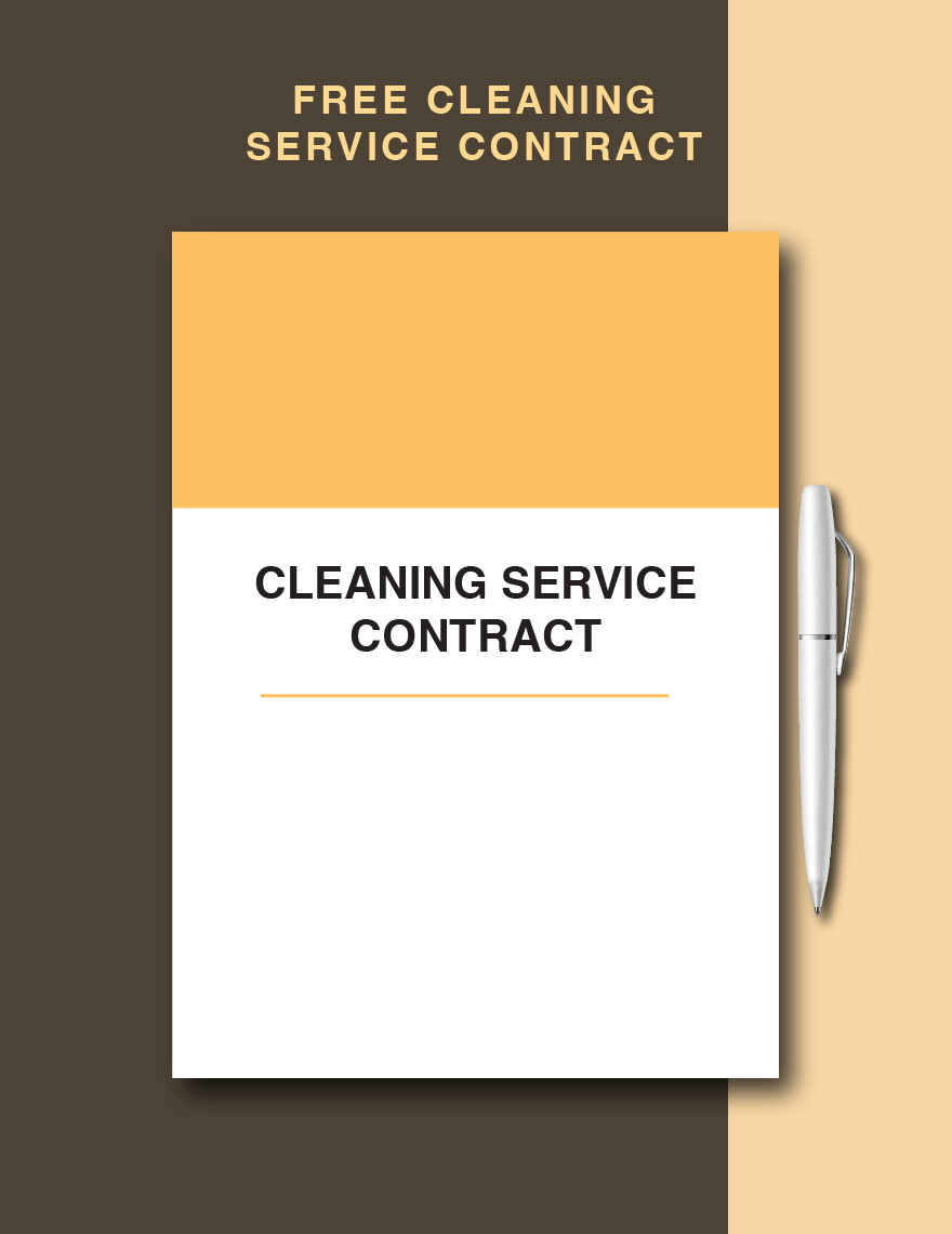 Simple Cleaning Service Contract Template