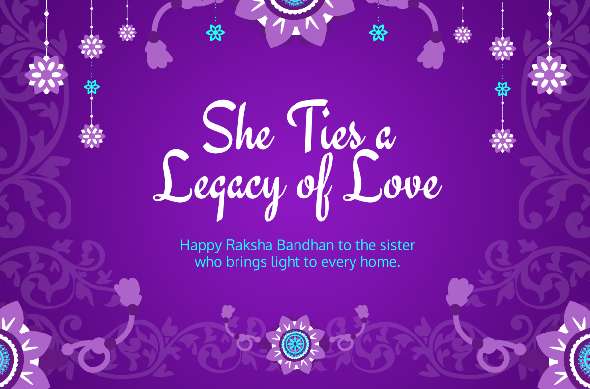 Free Aesthetic Raksha Bandhan Sister Banner Template