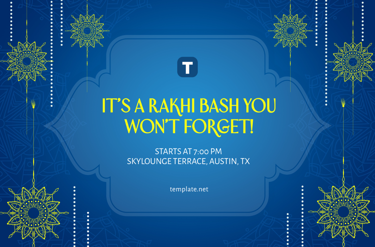 Free Creative Raksha Bandhan Party Banner Template to Edit Online