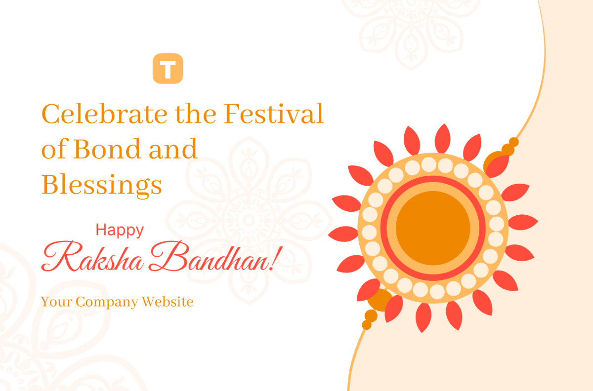 Free Blank Raksha Bandhan Festival Banner Template