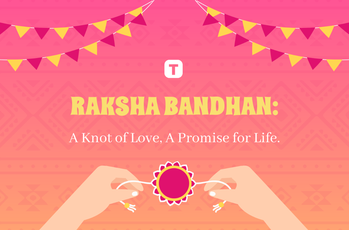 Free Raksha Bandhan Decorative Banner Template