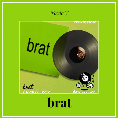 Free Brat Vinyl Album Cover Template to Edit Online