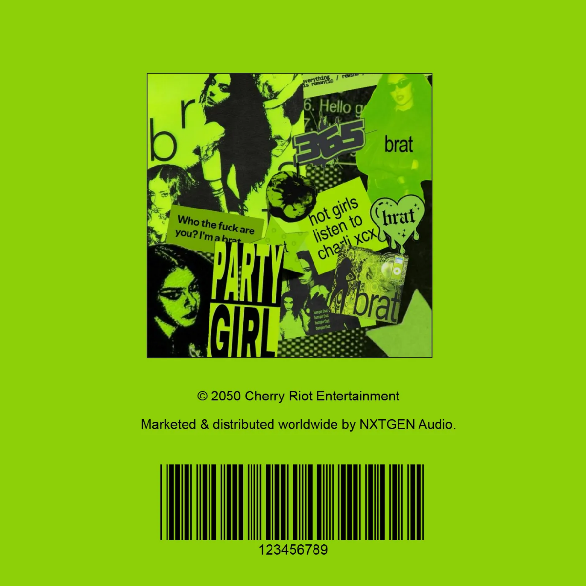 Free Brat Graphic Album Cover Template to Edit Online