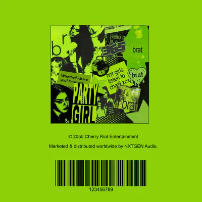 Free Brat Graphic Album Cover Template to Edit Online