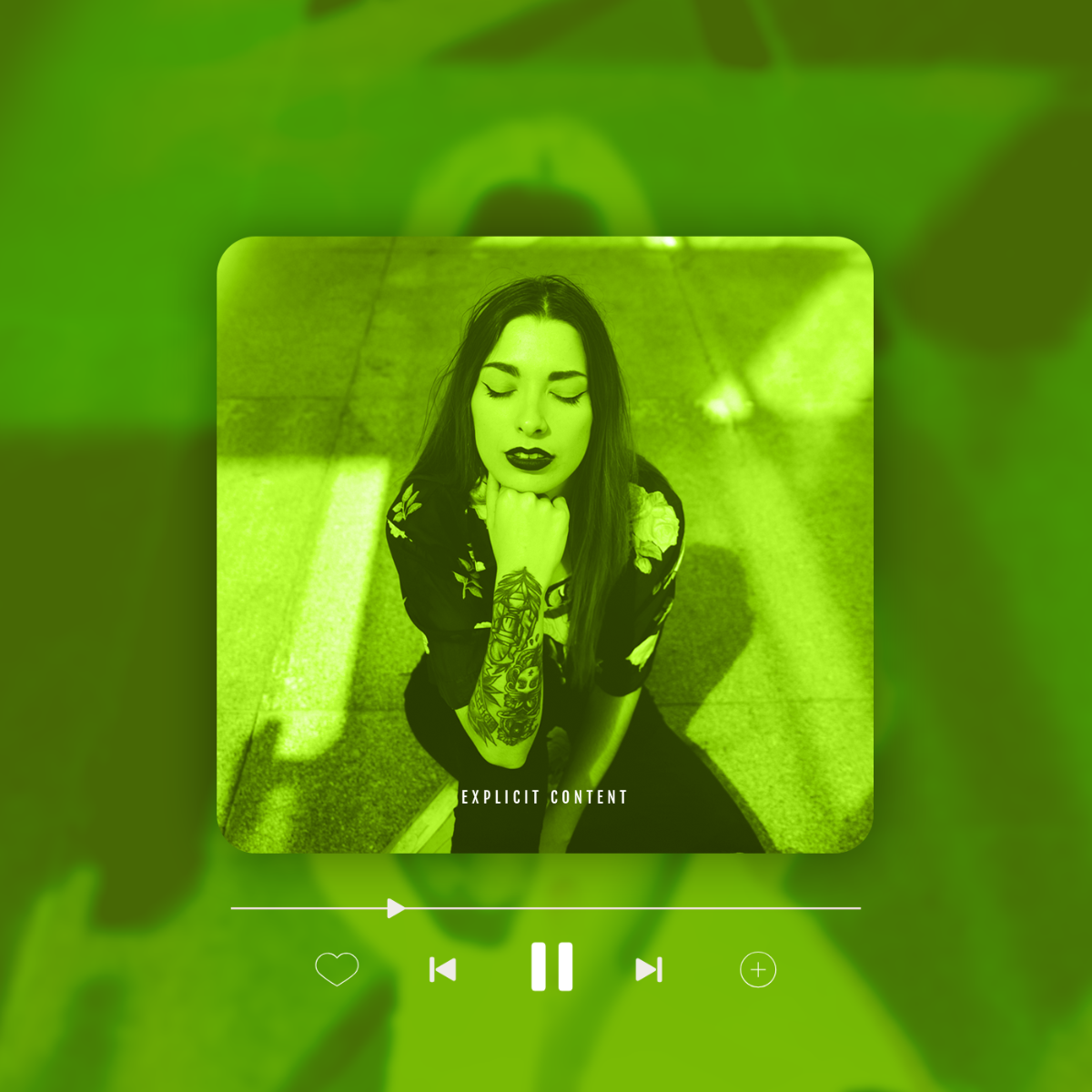 Free Aesthetic Brat Music Album Cover Template to Edit Online