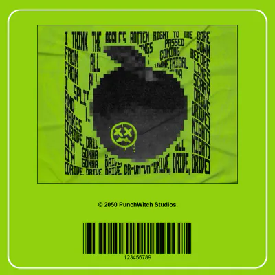 Free Brat Scribble Album Cover Template to Edit Online