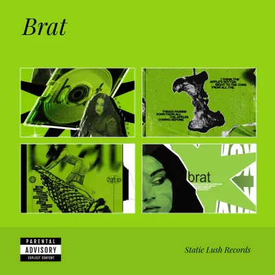 Free Creative Brat Album Cover Art Template to Edit Online