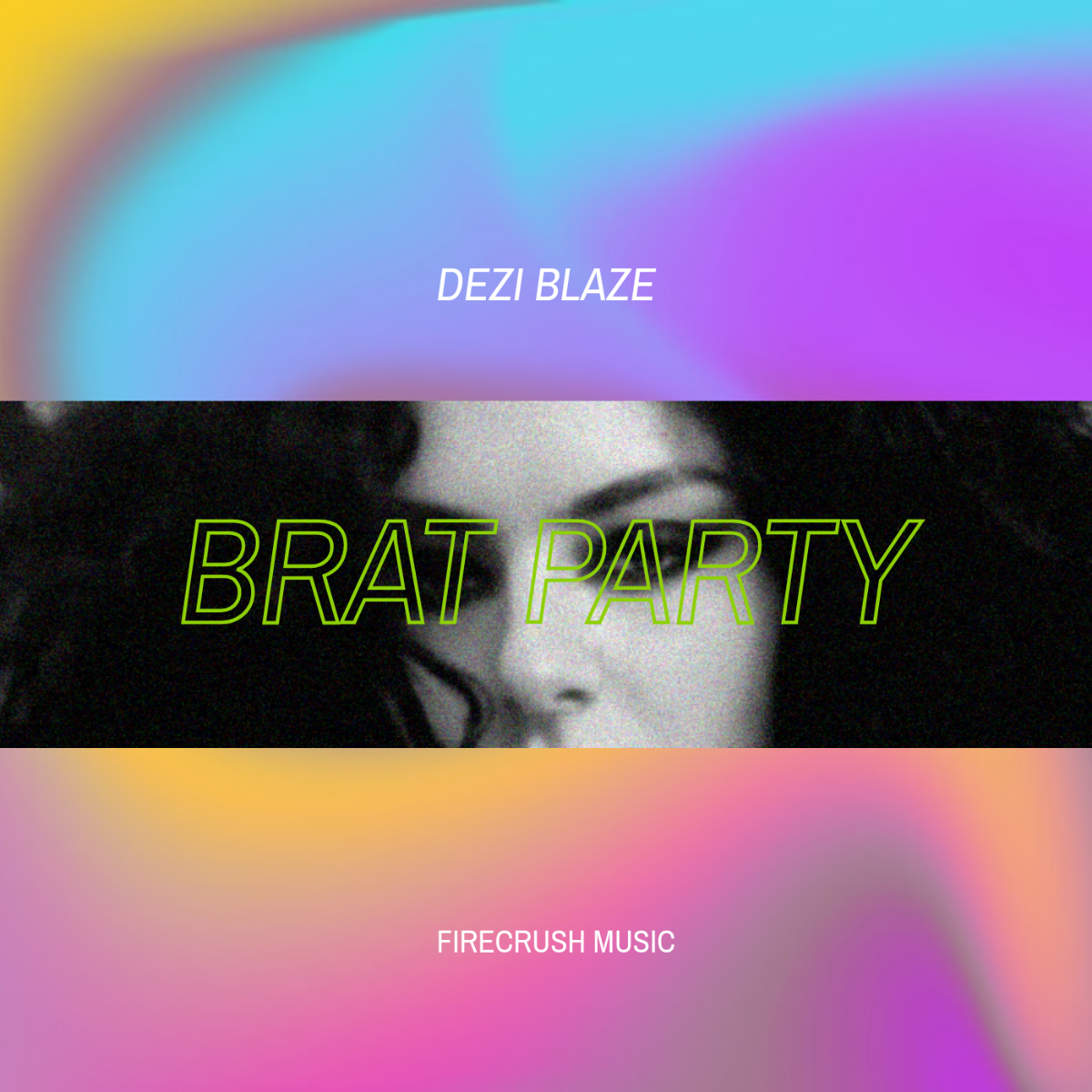 Free Colorful Brat Party Album Cover Template to Edit Online