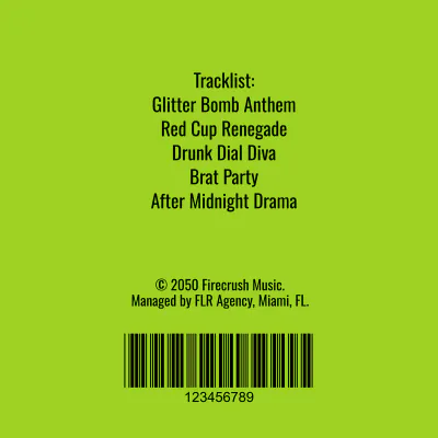 Free Colorful Brat Party Album Cover Template to Edit Online