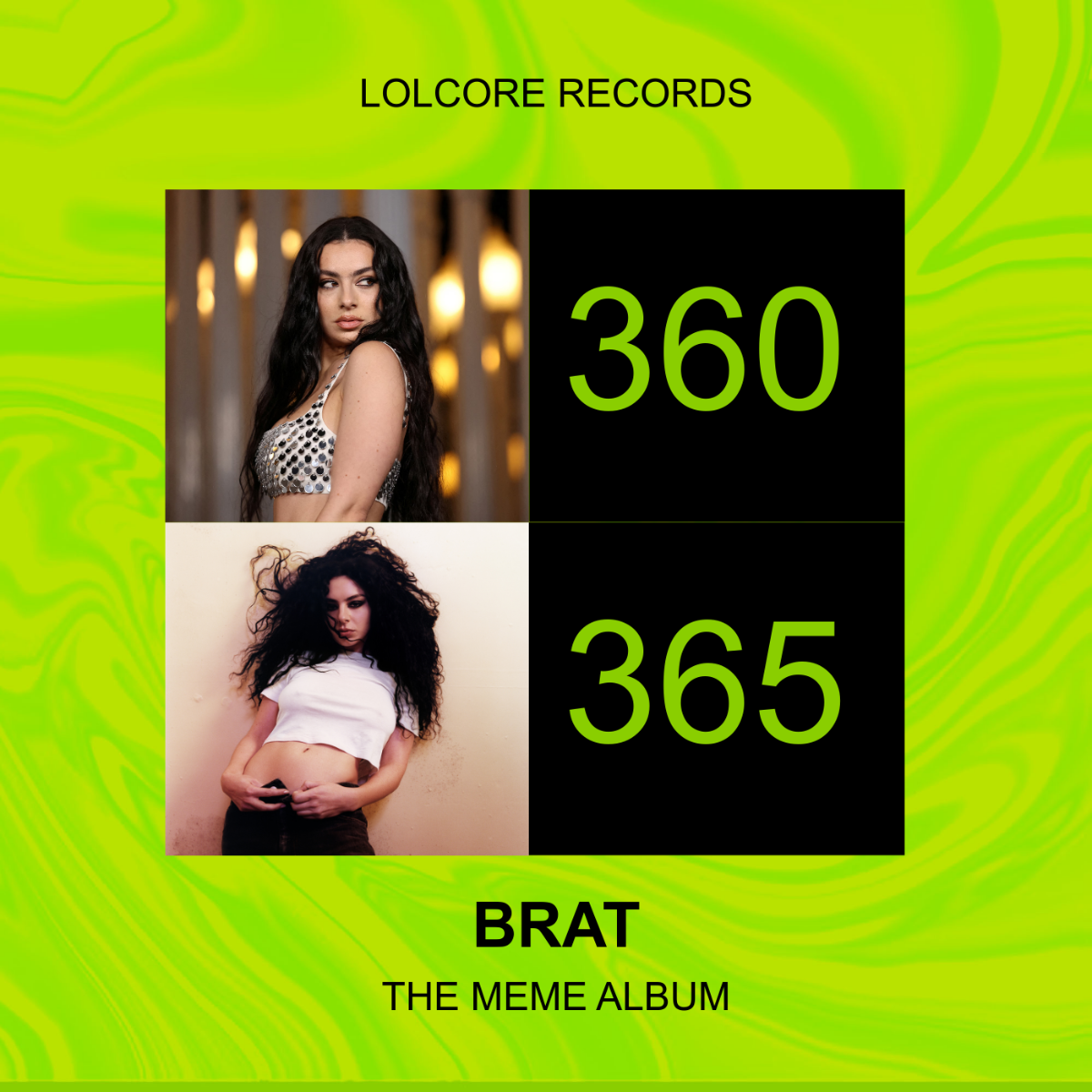 Free Brat Meme Album Cover Template to Edit Online