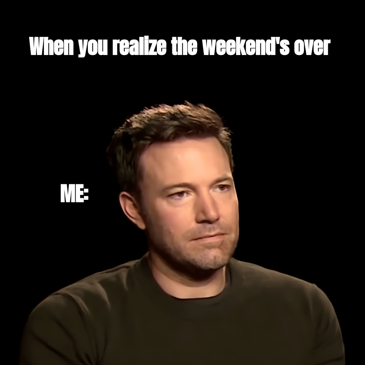 Free Sad Affleck Meme Template to Edit Online