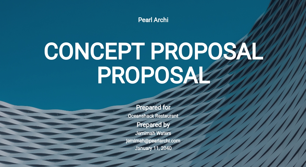 Free Concept Proposal Templates, 6+ Download in PDF, Word, Pages