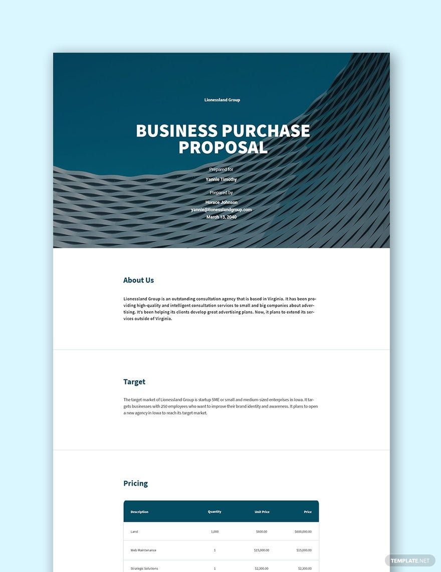Free Concept Proposal Template