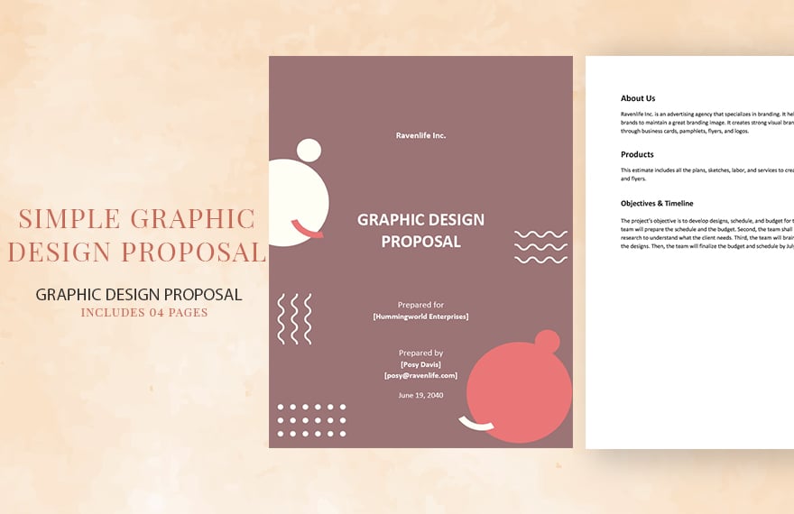 Simple Graphic Design Proposal Template