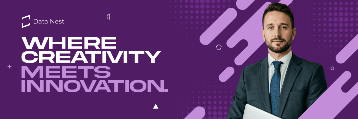 Purple X Banner Header Template