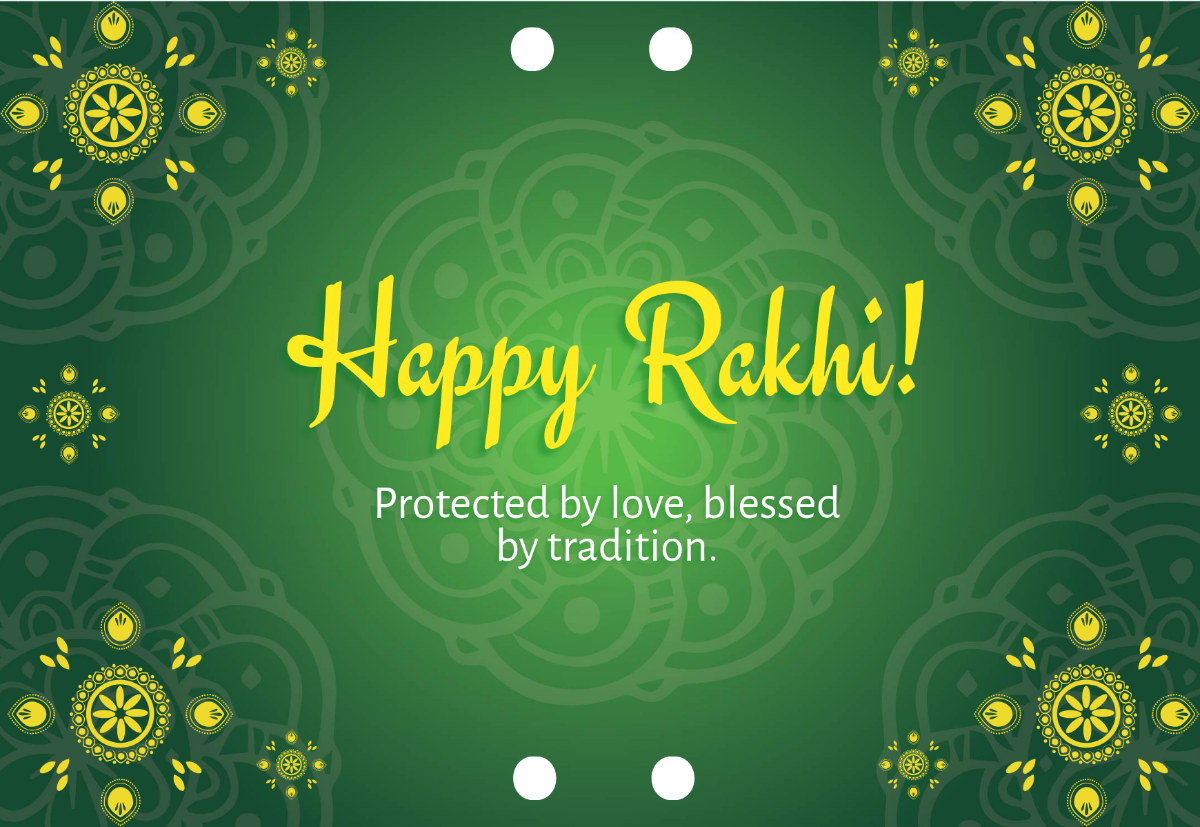 Free Creative Raksha Bandhan Celebration Card Template to Edit Online
