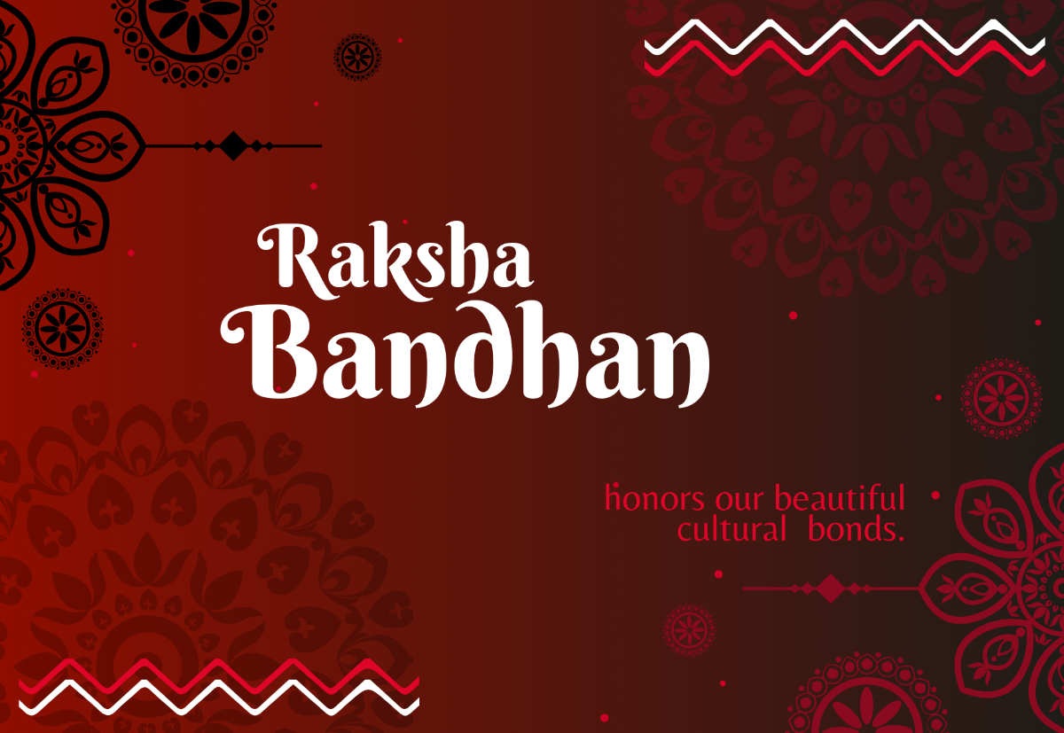 Free Cultural Raksha Bandhan Card Template to Edit Online