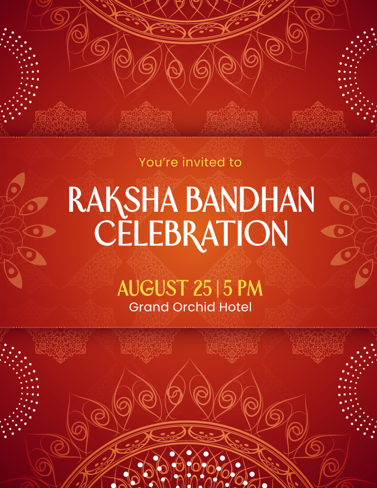 Free Red Raksha Bandhan Promo Flyer Template
