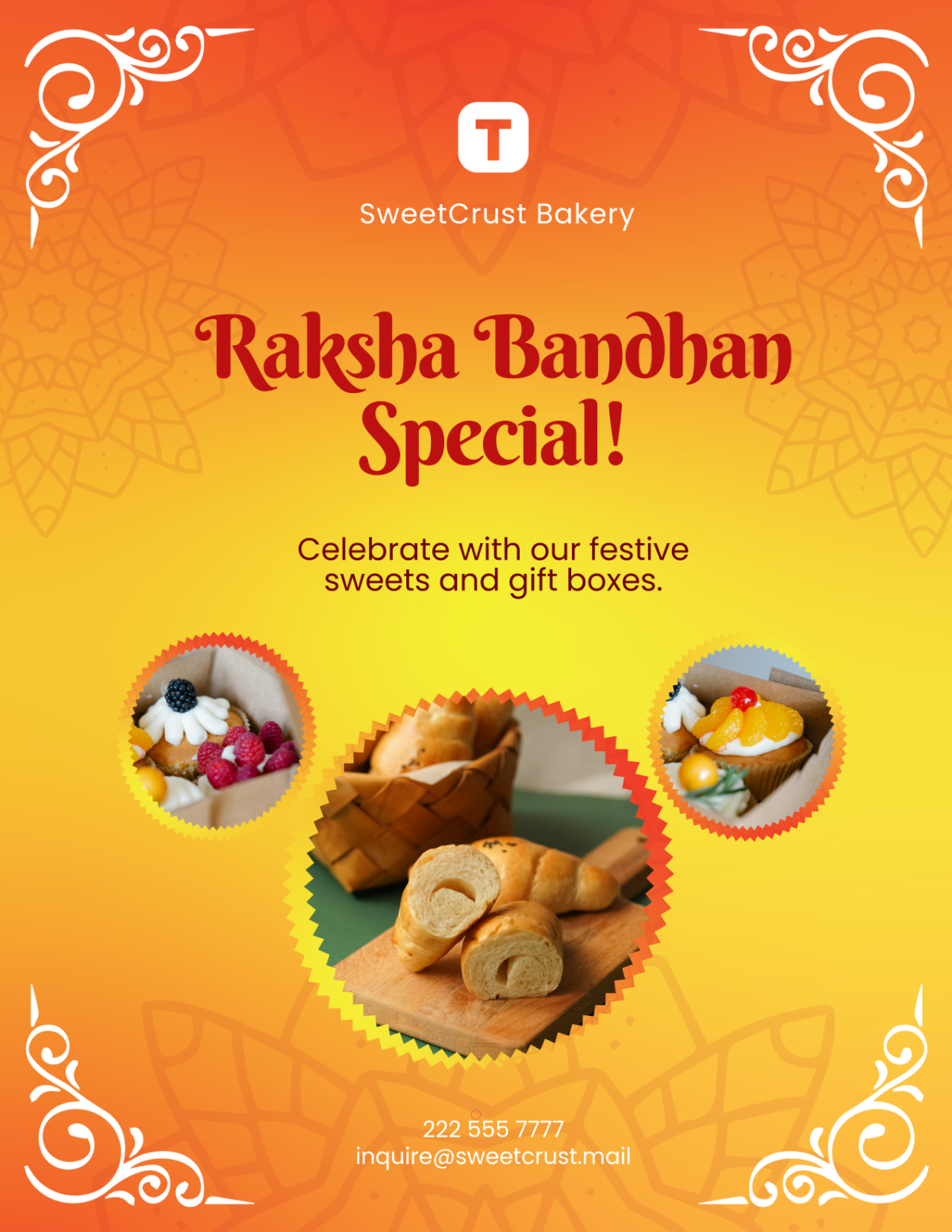 Free Raksha Bandhan Invitation Flyer Template