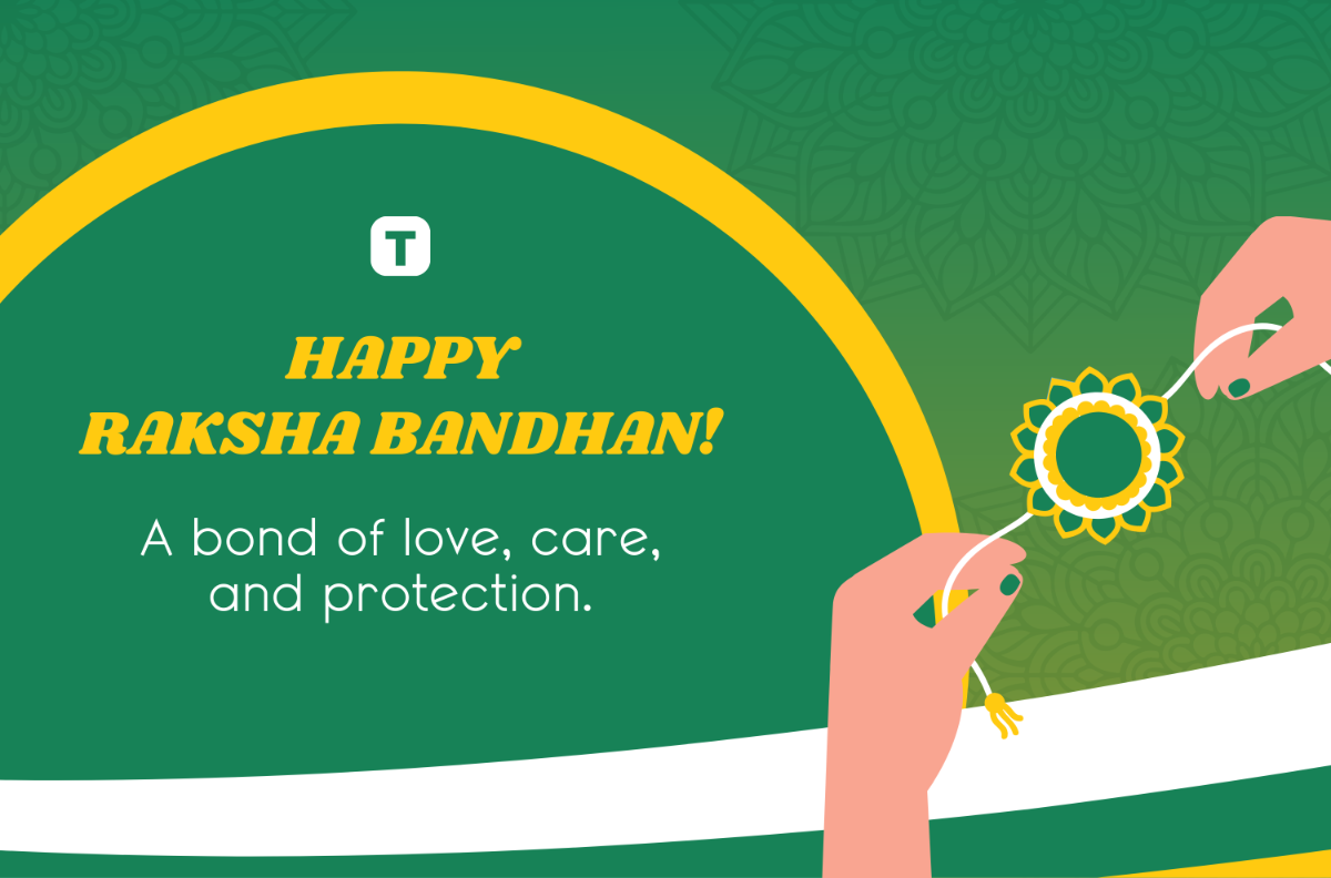 Free Horizontal Raksha Bandhan Banner Template to Edit Online