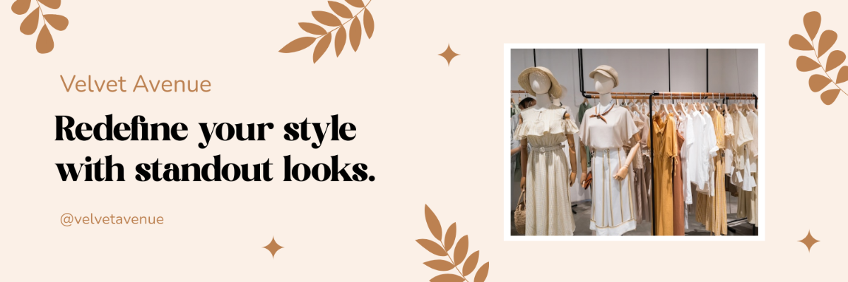 Free Boutique X Header Template to Edit Online