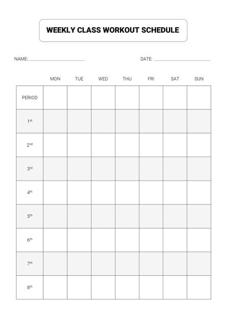 Weekly 24 Hour Schedule Template in Microsoft Word, PDF, Apple Pages ...