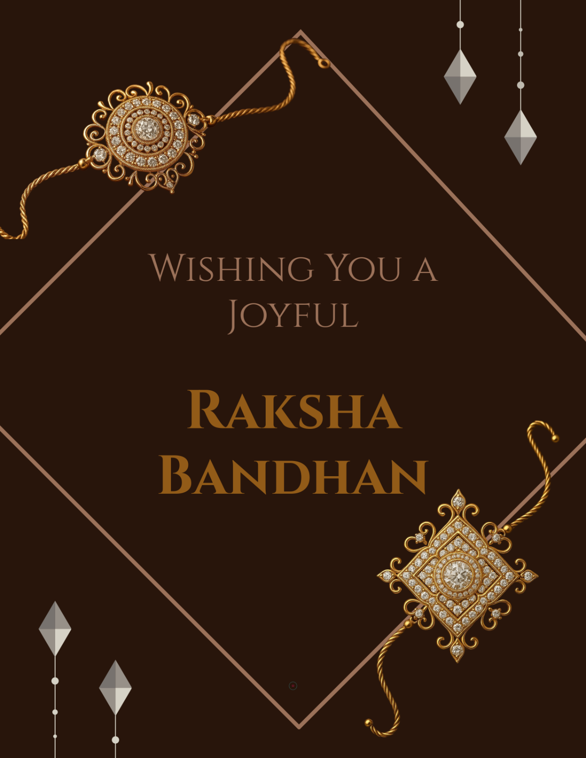 Free Diamond Raksha Bandhan Flyer Template