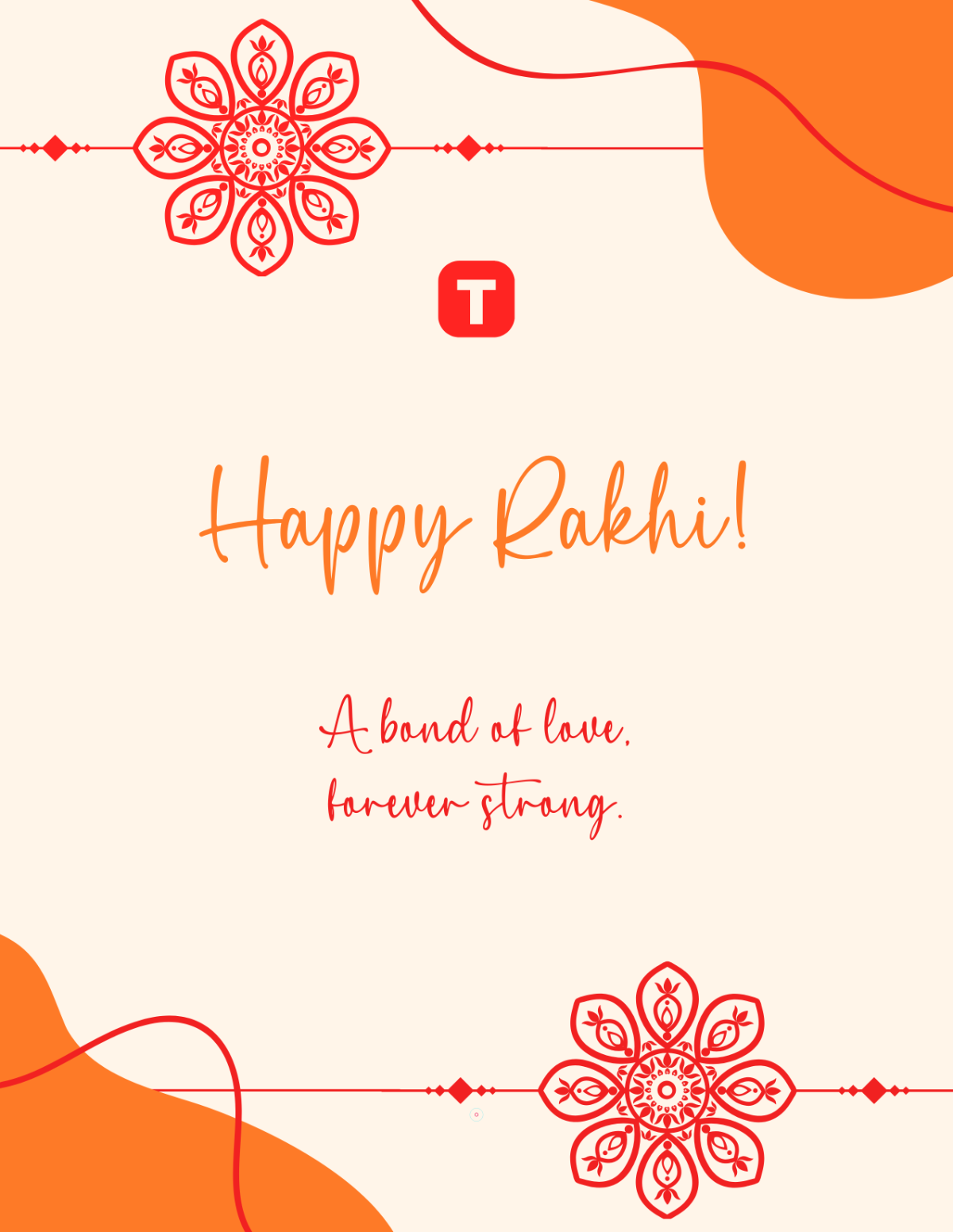 Free Aesthetic Raksha Bandhan Concept Flyer Template