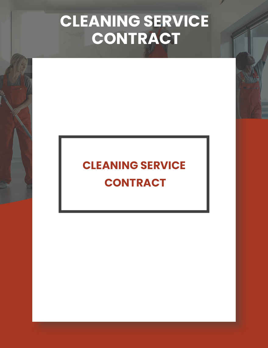 Cleaning Service Contract Template