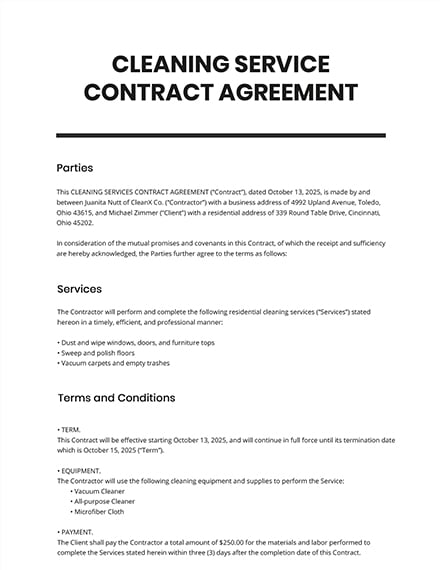 27-cleaning-services-contract-templates-free-downloads-template