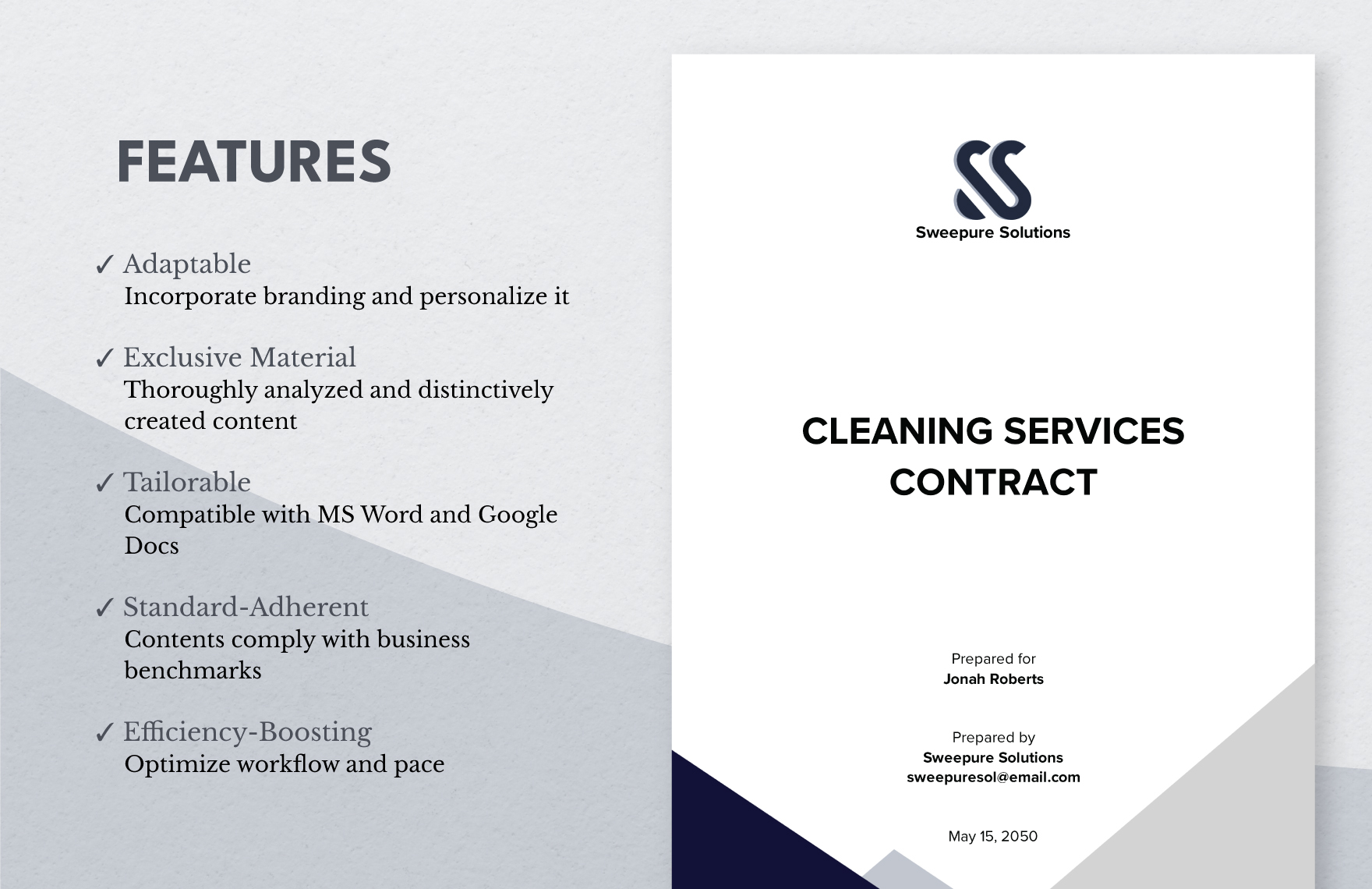 Cleaning Services Contract Agreement Template