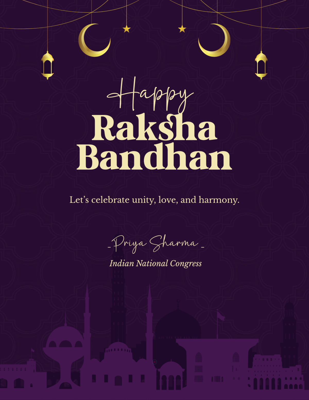 Free Political Raksha Bandhan Flyer Template