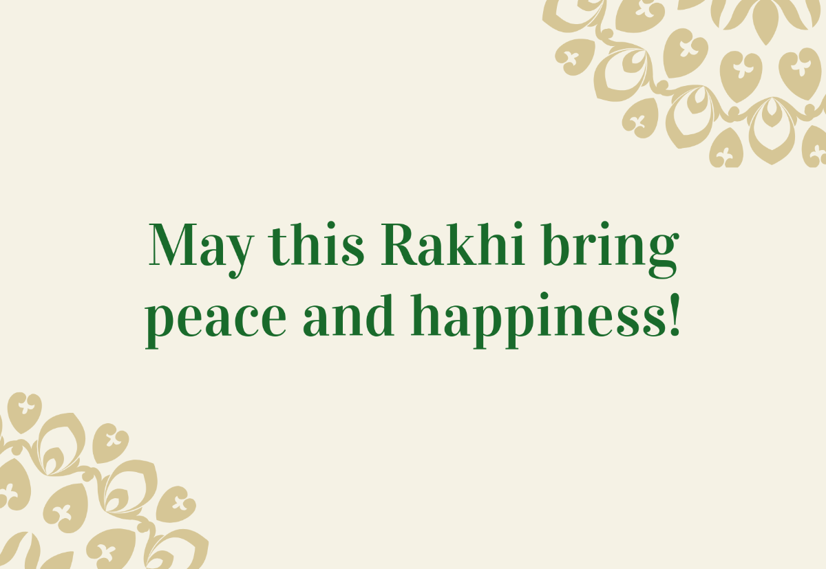 Free Blank Hindu Raksha Bandhan Card Template to Edit Online