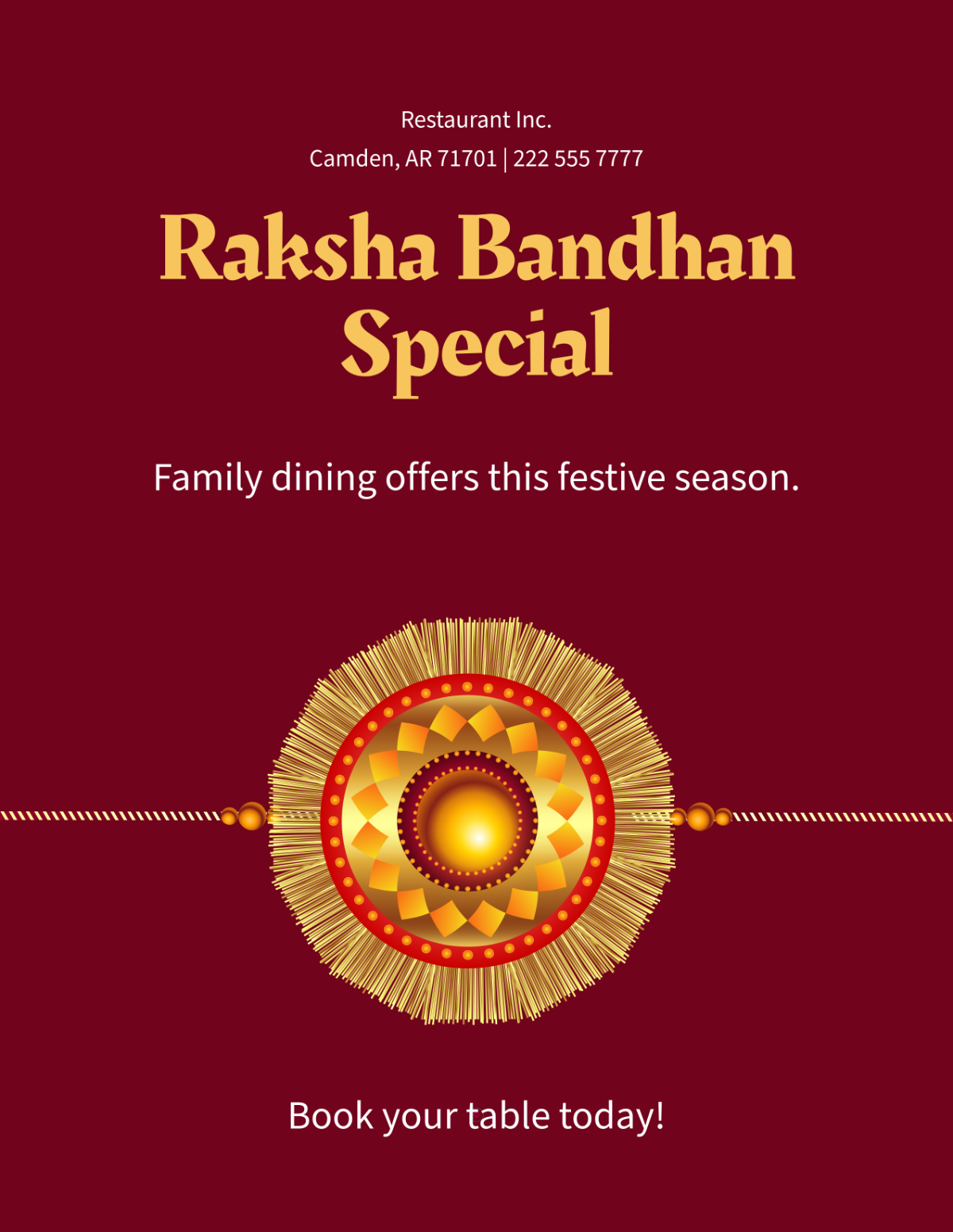Free Raksha Bandhan Marketing Flyer Template