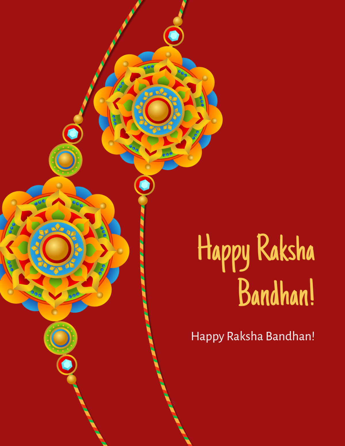 Free Colorful Raksha Bandhan Blessings Flyer Template
