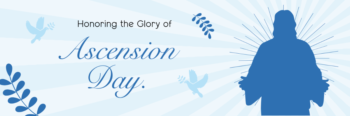 Free Ascencion Day X Header Template to Edit Online
