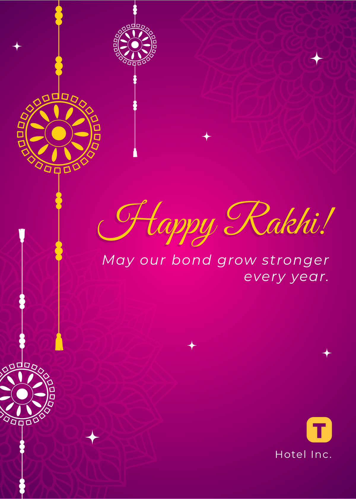 Free Happy Raksha Bandhan Rakhi Wishes Template