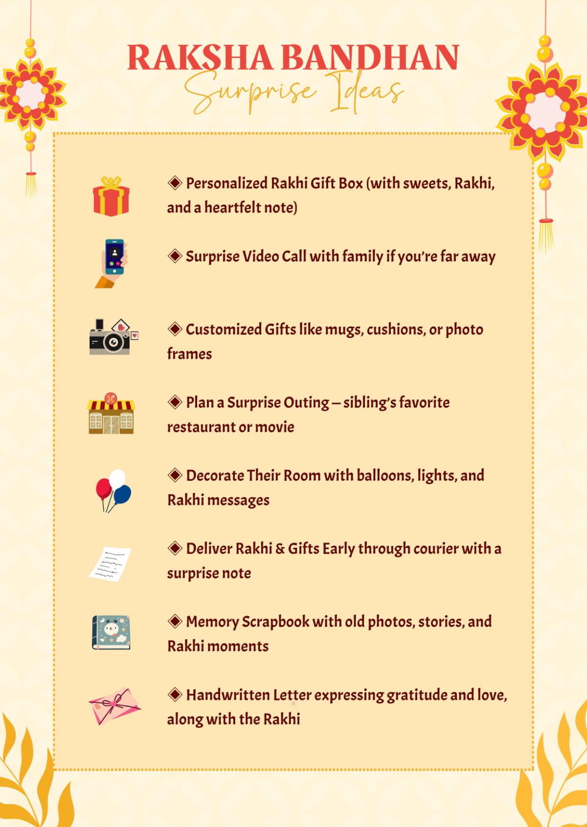 Free Raksha Bandhan Surprise Ideas Template