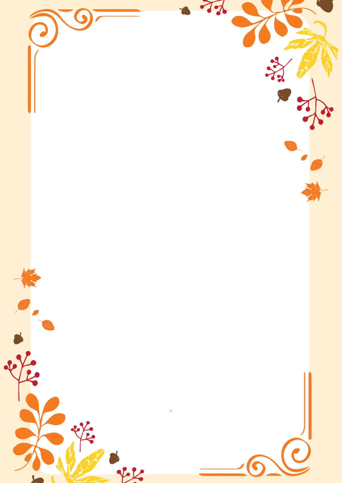 Fall Page Border Template
