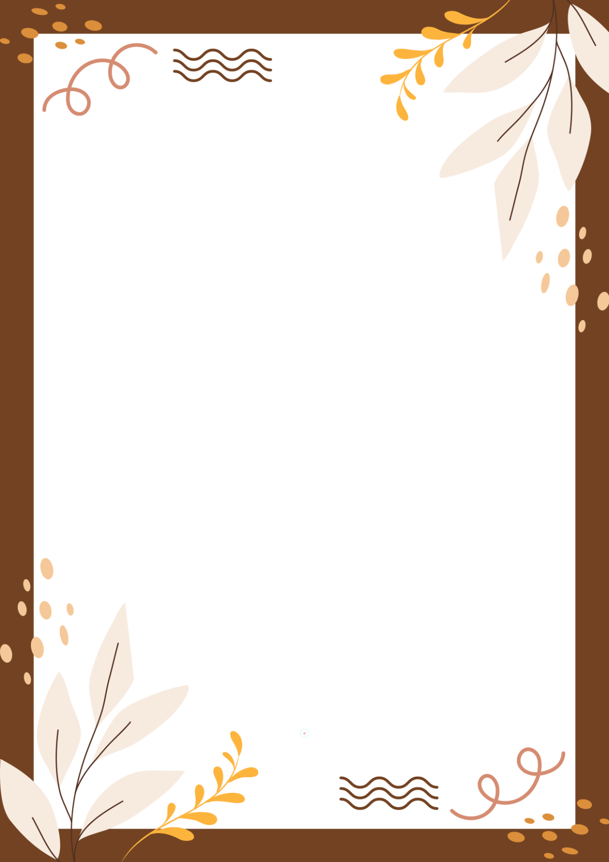 Bohemian Page Border Template