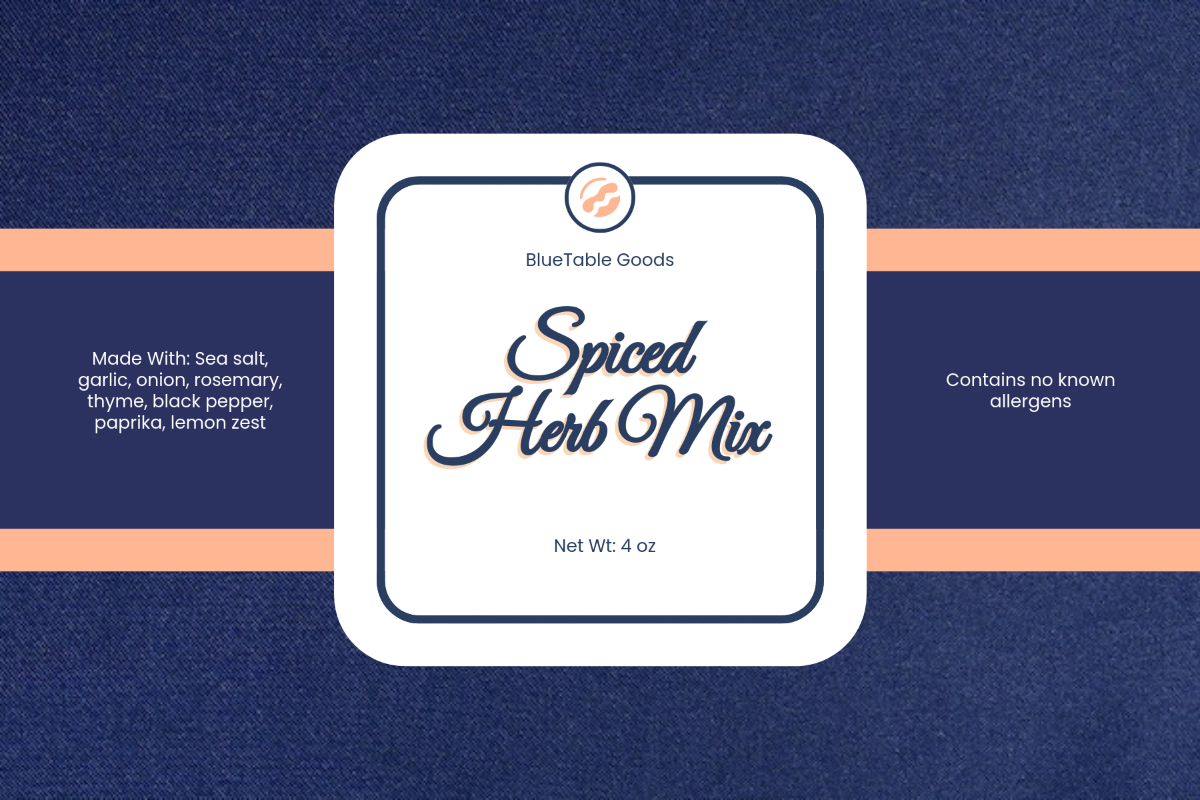 Free Food Ingredient Label Template